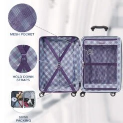 Travelpro Maxlite 5 Hardside Expandable Carry-on Spinner, Imperial Purple -Luggage Factory 81CZz7vcWTL