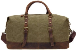 Duffel Bag, Berchirly 21" Large Canvas Leather Travel Sports Gym Bag Toiletry Bag Shoulder Carryon Luggage For Men Women - Army Green 13 Duffel Bag, Berchirly 21" Large Canvas Leather Travel Sports Gym Bag Toiletry Bag Shoulder Carryon Luggage For Men Women - Army Green -Luggage Factory 81E7cy QUnL