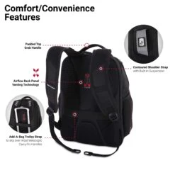 SWISSGEAR Large ScanSmart Laptop Backpack | TSA-Friendly Carry-on | Travel, Work, School | Men's And Women's - Black 13 SWISSGEAR Large ScanSmart Laptop Backpack | TSA-Friendly Carry-on | Travel, Work, School | Men's And Women's - Black -Luggage Factory 81ToAz7fVsL