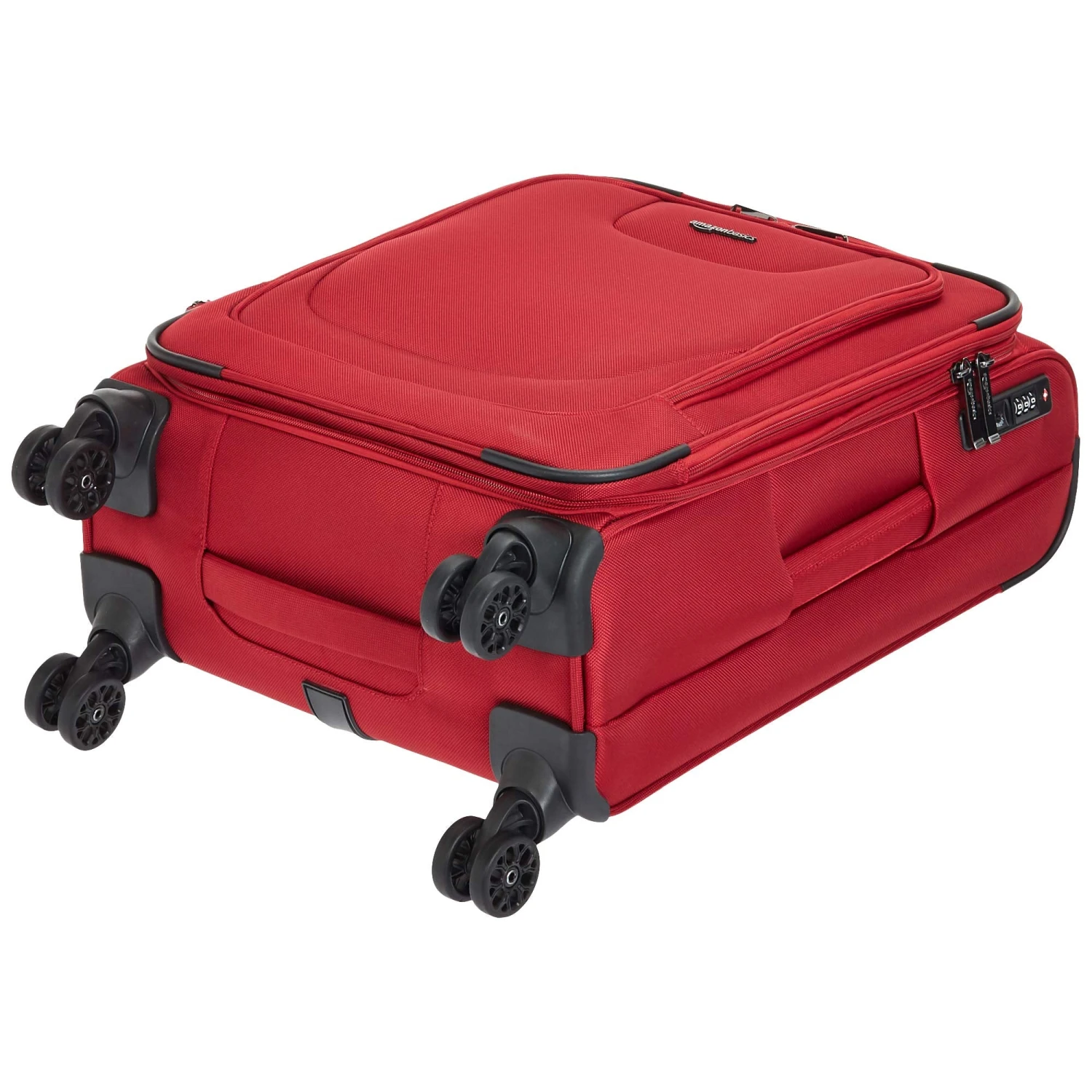 AmazonBasics Expandable Softside Carry-On Spinner Luggage Suitcase With TSA Lock And Wheels - 21 Inch, Red 2 AmazonBasics Expandable Softside Carry-On Spinner Luggage Suitcase With TSA Lock And Wheels - 21 Inch, Red - Image 2