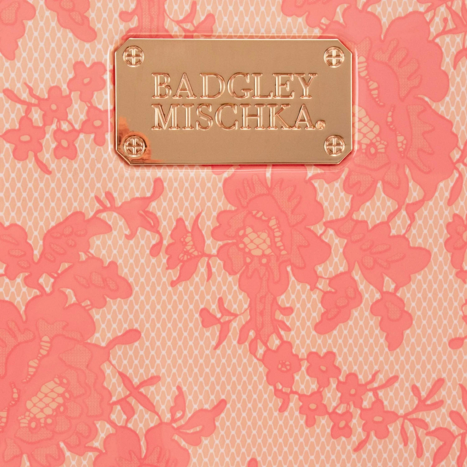 BADGLEY MISCHKA Essence 2 Piece Hard Spinner Luggage Set (Pink Lace, Medium+Carry-on) 7 BADGLEY MISCHKA Essence 2 Piece Hard Spinner Luggage Set (Pink Lace, Medium+Carry-on) - Image 7