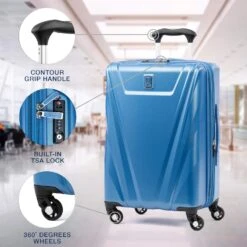 Travelpro Maxlite 5 Expandable Carry-on Spinner Hardside Luggage, Azure Blue 12 Travelpro Maxlite 5 Expandable Carry-on Spinner Hardside Luggage, Azure Blue -Luggage Factory 81jJioW4ppL