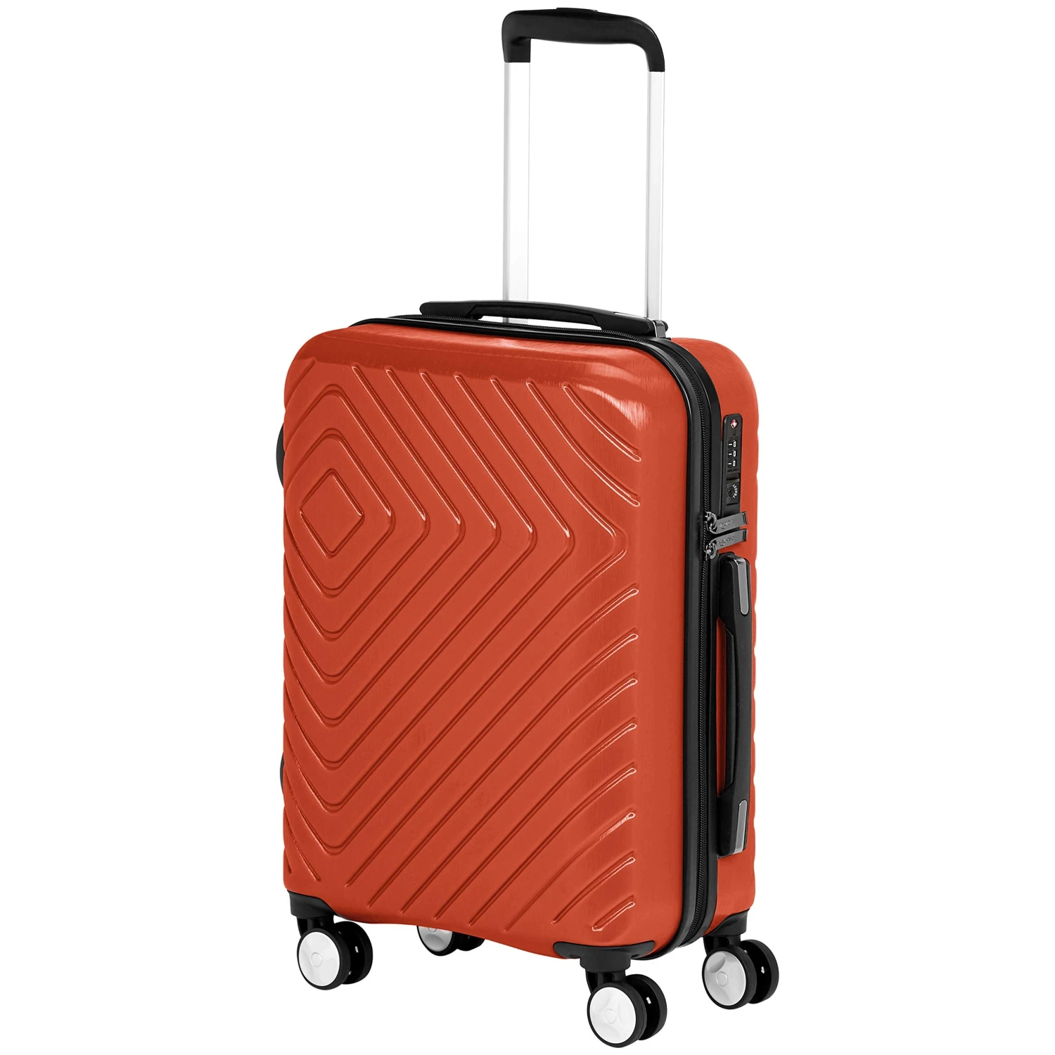 AmazonBasics Geometric Luggage 18-inch International Carry-on, Red 1 AmazonBasics Geometric Luggage 18-inch International Carry-on, Red