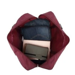 Gayisic Travel Bag Lightweight Large Capacity Portable Luggage Bag For Suitcase Trolley Handles Travel Duffel Shoulder Tote Bag (Red Wine) -Luggage Factory 81r DIELKL