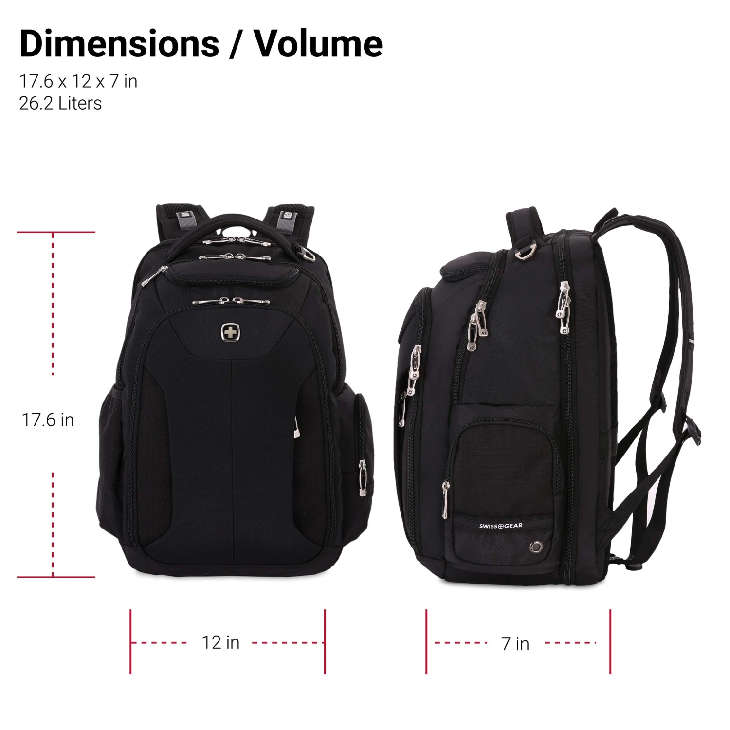 SWISSGEAR Large ScanSmart Laptop Backpack | TSA-Friendly Carry-on | Travel, Work, School | Men's And Women's - Black 3 SWISSGEAR Large ScanSmart Laptop Backpack | TSA-Friendly Carry-on | Travel, Work, School | Men's And Women's - Black - Image 3