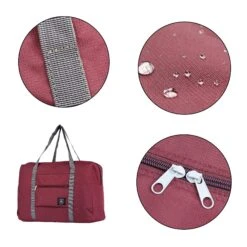 ILotusBAG Travel Foldable Duffel Bag For Women & Men,Lightweight Waterproof Carry-on Bag,Travel Luggage For Sports Gym,Travel Tote Luggage Bag(Wine Red) -Luggage Factory 81uz4ri7 FL