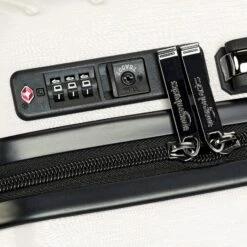 AmazonBasics Geometric Luggage 18-inch International Carry-on, Cream -Luggage Factory 81yGOuybnwL