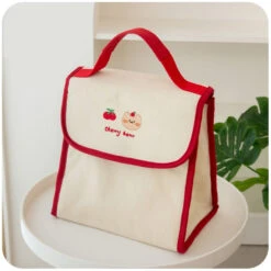Cyflymder Kawaii Bear Lunch Bags For Women Kids Girl Cute Korean Canvas Insulated Portable Picnic Tote Food Storage Bags For Office Lady -Luggage Factory 880939Sfbd0b610bf5c416f9e08007ff5671f59v