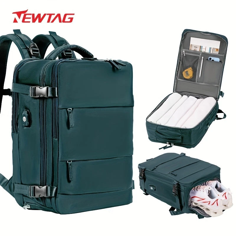 Large Travel Backpack, Waterproof Carry On Backpack, Hiking Backpack, Outdoor Sports Rucksack Portable Luggage Backpack With USB Charging Port Shoes Compartment, School Bag Fit 14 Inch To 17 Inch Laptops 1 Large Travel Backpack, Waterproof Carry On Backpack, Hiking Backpack, Outdoor Sports Rucksack Portable Luggage Backpack With USB Charging Port Shoes Compartment, School Bag Fit 14 Inch To 17 Inch Laptops