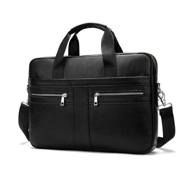 Cross-border Men's Briefcase Genuine Leather Men's Bag Business Bag 14 Inch Computer Bag Men's Portable Shoulder Business 7 Cross-border Men's Briefcase Genuine Leather Men's Bag Business Bag 14 Inch Computer Bag Men's Portable Shoulder Business - Image 7