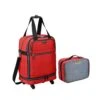 Biaggi Zipsak Micro Fold Spinner Carry-On Suitcase - 22-Inch Luggage - As Seen On Shark Tank - Red