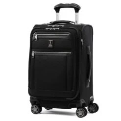Travelpro Luggage Platinum Elite 20" Carry-on Expandable Business Spinner W/USB Port, Shadow Black