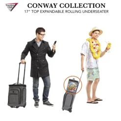 Travelers Club Luggage 17" Top Expandable Underseater W/Side USB Port Connector, Dark Gray Suitcase, Carry 10 Travelers Club Luggage 17" Top Expandable Underseater W/Side USB Port Connector, Dark Gray Suitcase, Carry -Luggage Factory 91YSDk5eckL