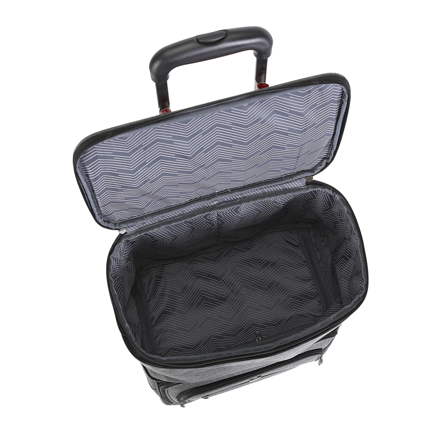 Travelers Club Luggage 17" Top Expandable Underseater W/Side USB Port Connector, Dark Gray Suitcase, Carry 2 Travelers Club Luggage 17" Top Expandable Underseater W/Side USB Port Connector, Dark Gray Suitcase, Carry - Image 2