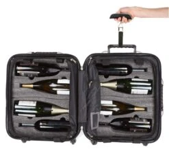 Bundle - 2 Items: VinGardeValise 8 Bottle Wine Travel Suitcase With Personalizable Nameplate, FlyWithWine Digital Luggage Scale - Silver -Luggage Factory 91qMq5tms9L