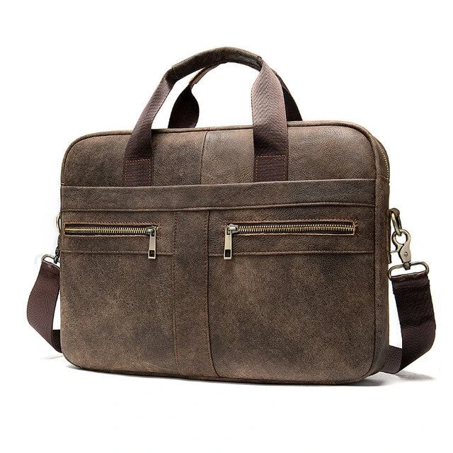 Cross-border Men's Briefcase Genuine Leather Men's Bag Business Bag 14 Inch Computer Bag Men's Portable Shoulder Business 10 Cross-border Men's Briefcase Genuine Leather Men's Bag Business Bag 14 Inch Computer Bag Men's Portable Shoulder Business - Image 10