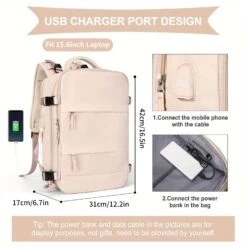 Large Travel Backpack, Waterproof Carry On Backpack, Hiking Backpack, Outdoor Sports Rucksack Portable Luggage Backpack With USB Charging Port Shoes Compartment, School Bag Fit 14 Inch To 17 Inch Laptops 33 Large Travel Backpack, Waterproof Carry On Backpack, Hiking Backpack, Outdoor Sports Rucksack Portable Luggage Backpack With USB Charging Port Shoes Compartment, School Bag Fit 14 Inch To 17 Inch Laptops -Luggage Factory b1d361fb e740 476e aac5 3003e37b6463 2000x2000 cbd0788f 3582 4666 83fd dc3f477d1c2b