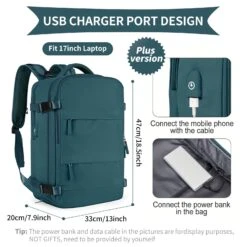 Large Travel Backpack, Waterproof Carry On Backpack, Hiking Backpack, Outdoor Sports Rucksack Portable Luggage Backpack With USB Charging Port Shoes Compartment, School Bag Fit 14 Inch To 17 Inch Laptops 39 Large Travel Backpack, Waterproof Carry On Backpack, Hiking Backpack, Outdoor Sports Rucksack Portable Luggage Backpack With USB Charging Port Shoes Compartment, School Bag Fit 14 Inch To 17 Inch Laptops -Luggage Factory f1a16906 7789 4ac8 b20c dd46964c5d45 1600x1600 998b0d76 7b62 4624 b920 a8ab0db20080