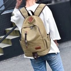 Casual Men Canvas Backpack School Travel Student School Laptop Bag -Luggage Factory product image 788928646