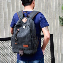 Casual Men Canvas Backpack School Travel Student School Laptop Bag -Luggage Factory product image 788928654