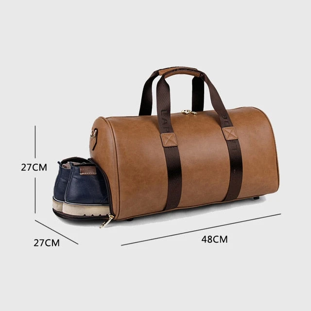 Genuine Leather Men Travel Bag Carry On Luggage Bags Men Leather Travel Duffel Weekend Bag Big Tote 3 Genuine Leather Men Travel Bag Carry On Luggage Bags Men Leather Travel Duffel Weekend Bag Big Tote - Image 3