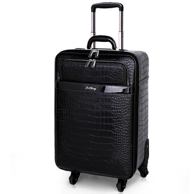 2019 New 16/20/22 Inch Spinner Suitcase Men Real Cowhide Leather Pattern Trolley Luggage Laptop 4 2019 New 16/20/22 Inch Spinner Suitcase Men Real Cowhide Leather Pattern Trolley Luggage Laptop - Image 4