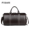 Purani Men Travel Bag For Luggage Men Genuine Leather Duffel Bag Suitcase Carry On Luggage Bags Big